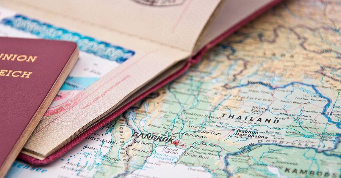 Traveler preparing documents required for Thailand visa from Dubai, including passport, ID, and booking confirmations, ready to apply from Dubai to Thailand.