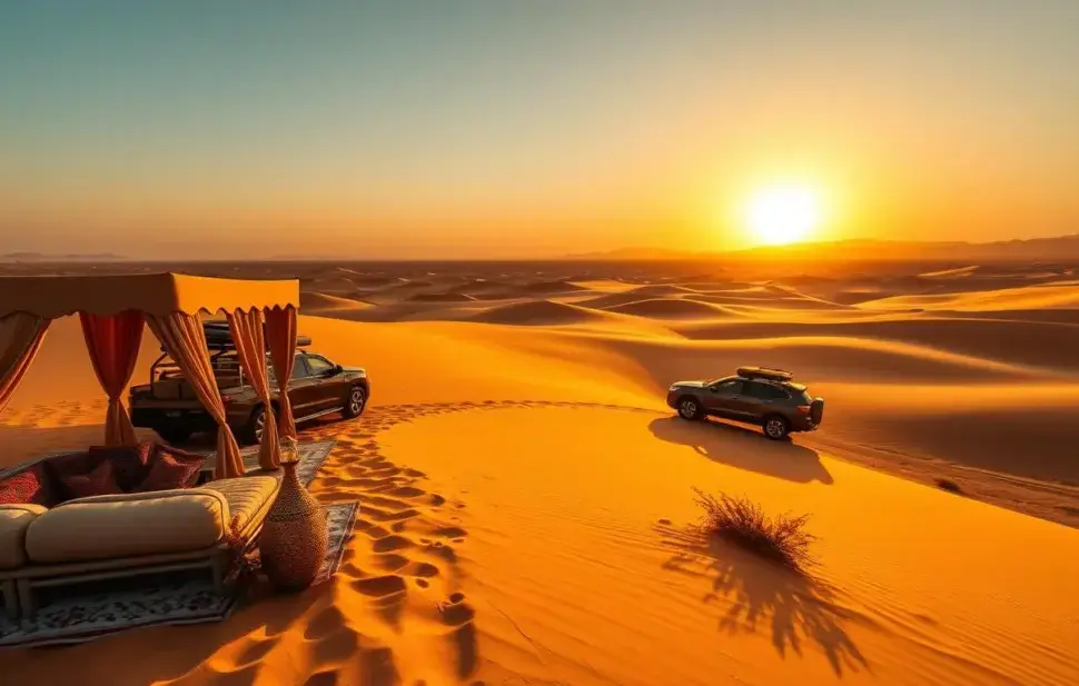 desert safari timings chart for Dubai with morning, evening, and overnight slots