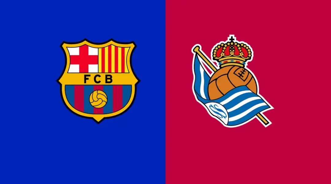 barcelona vs real sociedad — goal celebration at Estadi Olímpic Lluís Companys