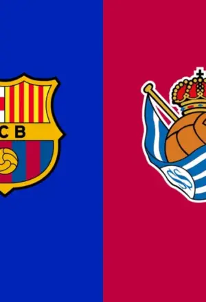 barcelona vs real sociedad — goal celebration at Estadi Olímpic Lluís Companys