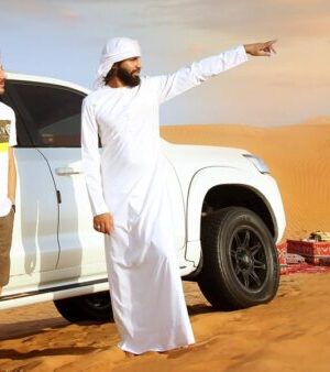 desert safari self drive meeting point with 4×4 convoy at red dunes