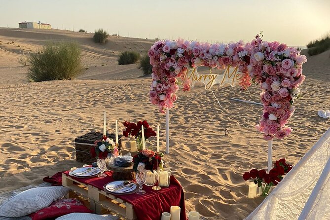 VIP desert safari private 4x4 on red dunes with candlelit camp