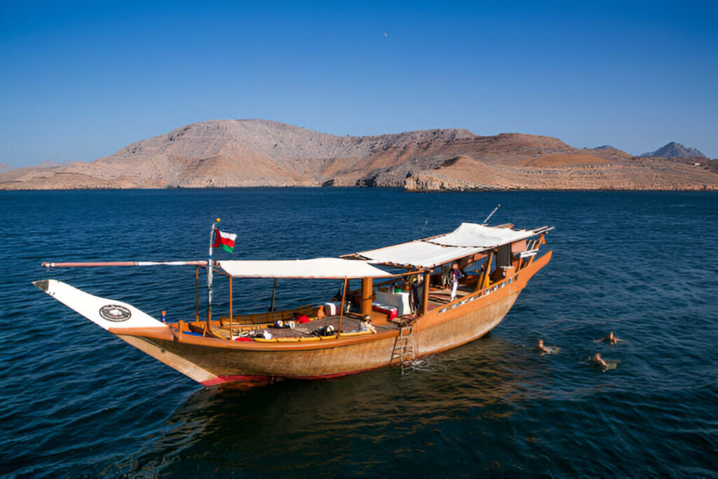 Dubai-to-Musandam-Tour-Travel-Booking-and-Attractions › Forever Tourism LLC cruise from Dubai to Oman sailing across Arabian Sea with Musandam fjords
