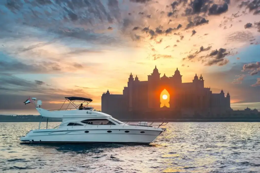 cruise tour from Dubai on Arabian Sea dhow cruise at sunset
