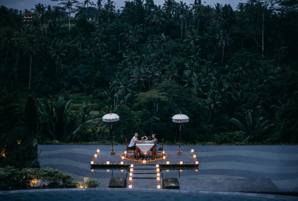 Don’t Book Your Bali Honeymoon Until You Read This (Top Mistakes Revealed) › Forever Tourism LLC couple is enjoying a dinner in Bali