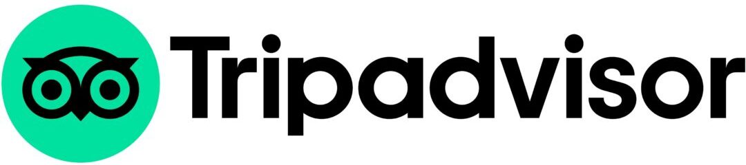 Tripadvisor logo: teal Owl icon in a green circle followed by the bold 'Tripadvisor' wordmark
