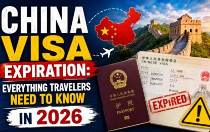 China Visa Expiration Guide: Everything Travelers Need to Know in 2026 › Forever Tourism LLC China visa expiration 2026: passport, expired visa page, and the Great Wall in the background